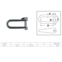 Marine Boat 1/4" Halyard Key Shackle Captive Pin 750 Lb WLL Stainless Steel T316