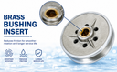 Marine T304 Stainless Steel Brass Bushing 4" Sheave Wire Rope Pulley For 1/4" Rope
