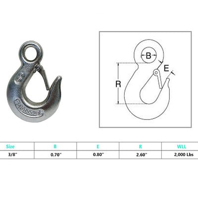 Marine Boat Eye Slip Hook Drop Forged Stainless Steel T316