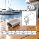 Marine T316 Stainless Steel Oval Sleeve, Wire Rope Cable Clip Tube Fitting for Rigging, Railing, and Outdoor Use - PACK 10