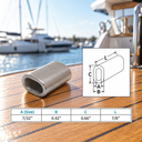 Marine T316 Stainless Steel Oval Sleeve, Wire Rope Cable Clip Tube Fitting for Rigging, Railing, and Outdoor Use - PACK 10