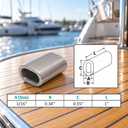 Marine T316 Stainless Steel Oval Sleeve, Wire Rope Cable Clip Tube Fitting for Rigging, Railing, and Outdoor Use - PACK 10
