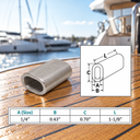 Marine T316 Stainless Steel Oval Sleeve, Wire Rope Cable Clip Tube Fitting for Rigging, Railing, and Outdoor Use - PACK 10