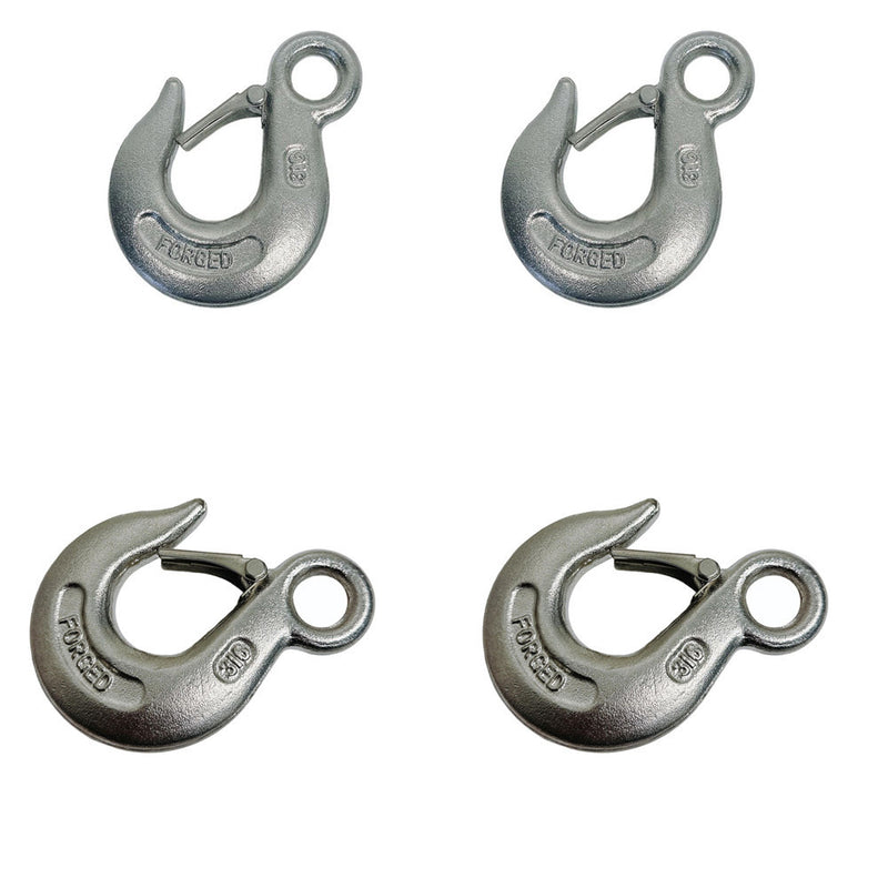 Marine Boat 3/8" Eye Slip Hook WLL 2000 Lb Drop Forged Stainless Steel T316 4 Pc