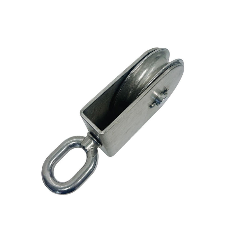 Marine 2" Sheave Square Block 3/8" Rope Pulley 1000Lb WLL Stainless Steel 4 Pcs