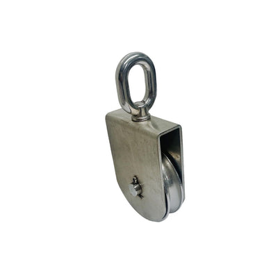 Marine 2" Sheave Square Block 3/8" Rope Pulley 1000Lb WLL Stainless Steel 4 Pcs