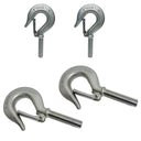 Marine 1/2" Threaded Shank Hook Drop Forged Hook 1000Lb WLL Stainless Steel 4Pcs