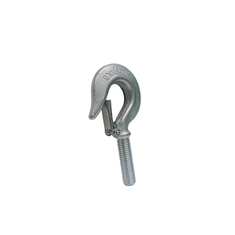 Marine 5/8" Threaded Shank Hook Drop Forged Hook 1,500 Lb WLL Stainless Steel