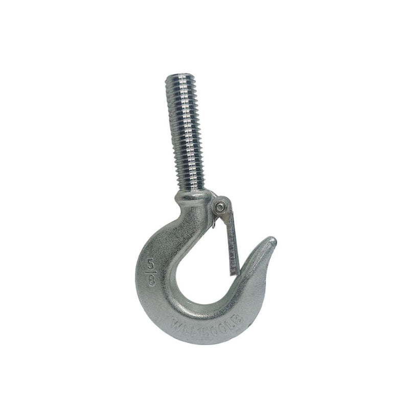 Marine 5/8" Threaded Shank Hook Drop Forged Hook 1500Lb WLL Stainless Steel 4Pcs