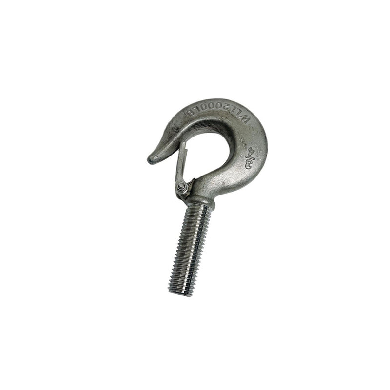 Marine 3/4" Threaded Shank Hook Drop Forged Hook 2,000 Lb WLL Stainless Steel