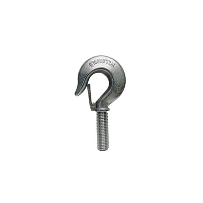 Marine 7/8" Threaded Shank Hook Drop Forged Hook 2,500 Lb WLL Stainless Steel