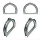 Marine 3/8" - 1/2" D Ring Thimble Wire Rope D-Ring Yacht Stainless Steel 4 Pcs