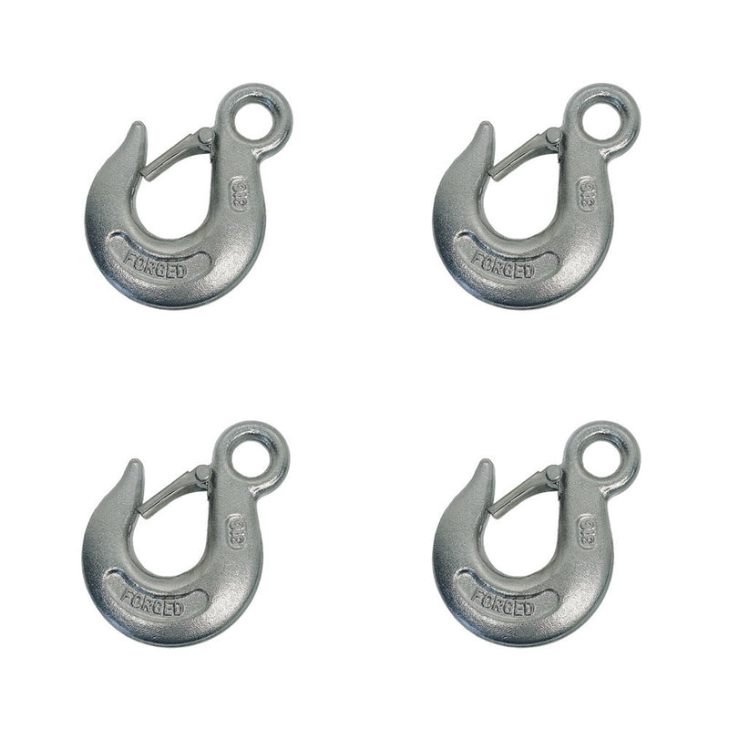 Marine Boat 1/4" Eye Slip Hook WLL 1,000 Lb Drop Forged Stainless Steel 4 Pcs