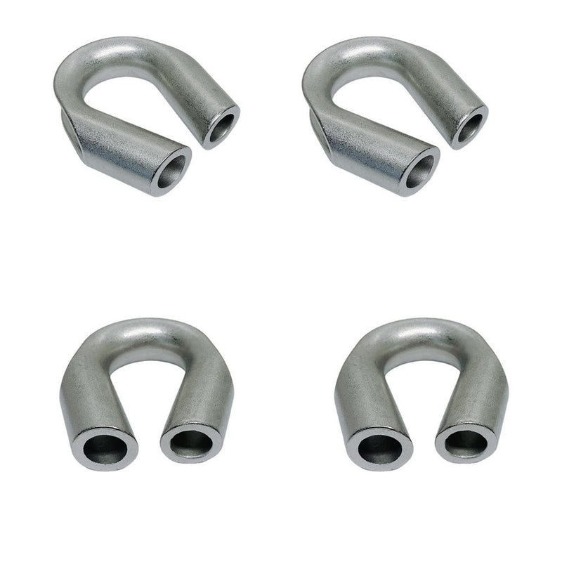 1" Marine Wire Rope Thimble Captive Tube Thimble Stainless Steel T316 4 Pcs