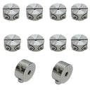 Marine Boat 1/8" 2-Part Wire Cable Clamp Stop Rope Wire Stainless Steel , 10 Pcs