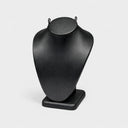 6" Slate Gray Leatherette Necklace Display Stand – Jewelry Holder for Chains & Pendants, Compact Retail Counter & Showcase Fixture