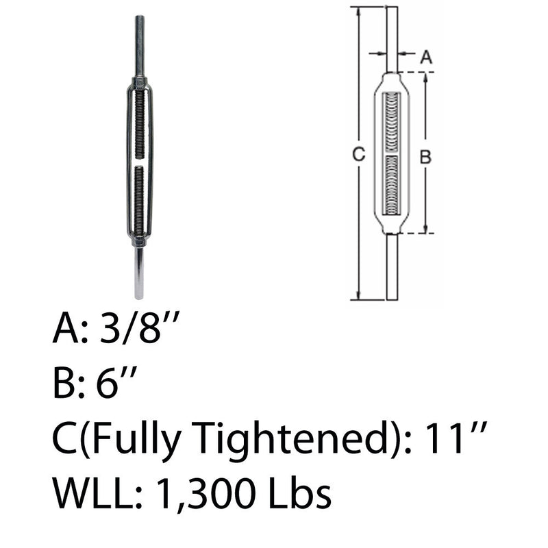 Marine Deck Stub End Turnbuckle Stainless Steel T316