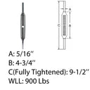 Marine Deck Stub End Turnbuckle Stainless Steel T316