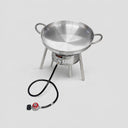 Stainless Steel 12" Burner and 20" Comal Set Outdoor Cooking Stove Mexican Style With Regulator And 48" Hose