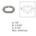 Marine Boat C Link Connector Link Chain Link WLL Lift Rig Stainless Steel T316