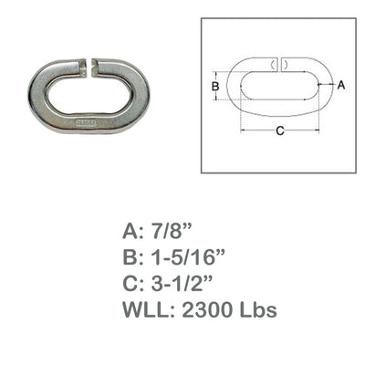 Marine Boat C Link Connector Link Chain Link WLL Lift Rig Stainless Steel T316