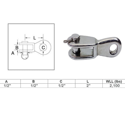 Marine Grade Rigging Toggle Lifting Rigging Stainless Steel T316