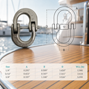 Stainless Steel T318LN Hammerlock Coupling Link, Connecting Link Connector for Chain, Lifting, Rigging, and Industrial Hardware