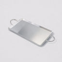 11-1/2" x 19" Stainless Steel Rectangular Serving Platter – Ottoman Tray with Handles for Kitchen, Parties & Decorative Display