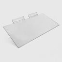 4 Pcs 4” x 10” Slatwall Shoe Shelf, Clear Styrene Acrylic Flat Footwear Display Fixture for Retail Store, Boutique & Wall Merchandising