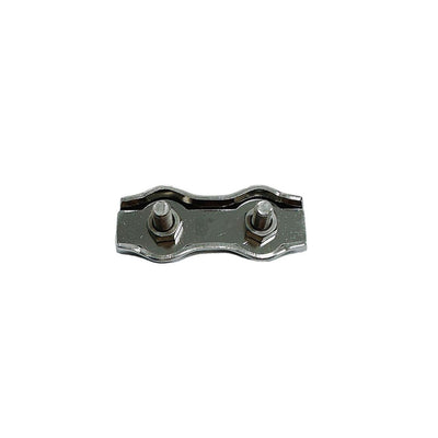 Stainless Steel Duplex 2-Post Cable Clamp,Wire Rope Cable Clamp 1/16"-3/32" 4Pcs