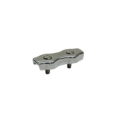 Stainless Steel Duplex 2-Post Cable Wire Clamp,Wire Rope Cable Clamp 3/16" 4 Pcs