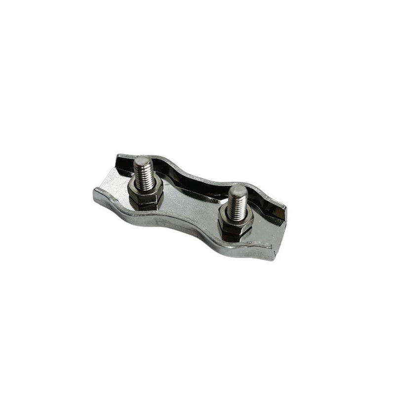 Stainless Steel Duplex 2-Post Cable Wire Clamp,Wire Rope Cable Clamp 1/4" 4 Pcs