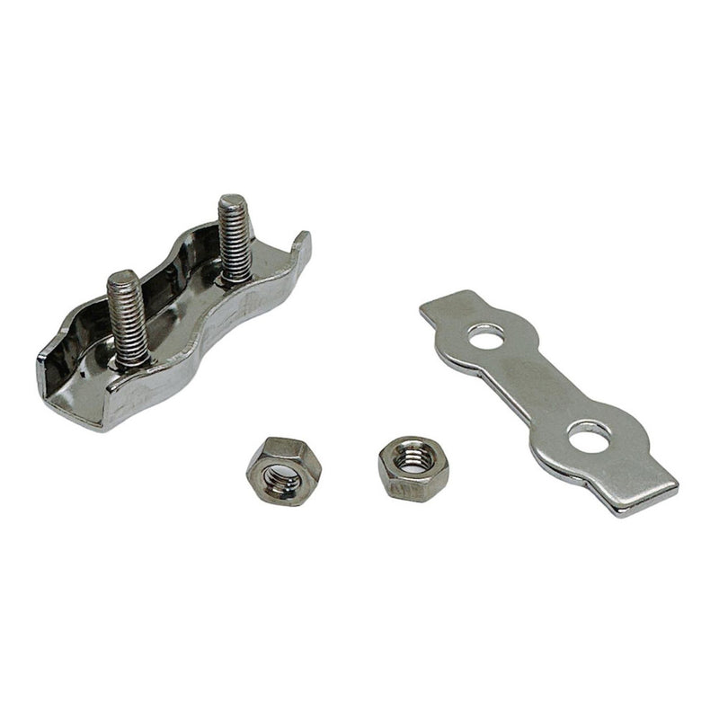 Stainless Steel Duplex 2-Post Cable Wire Clamp,Wire Rope Cable Clamp 1/4" 4 Pcs