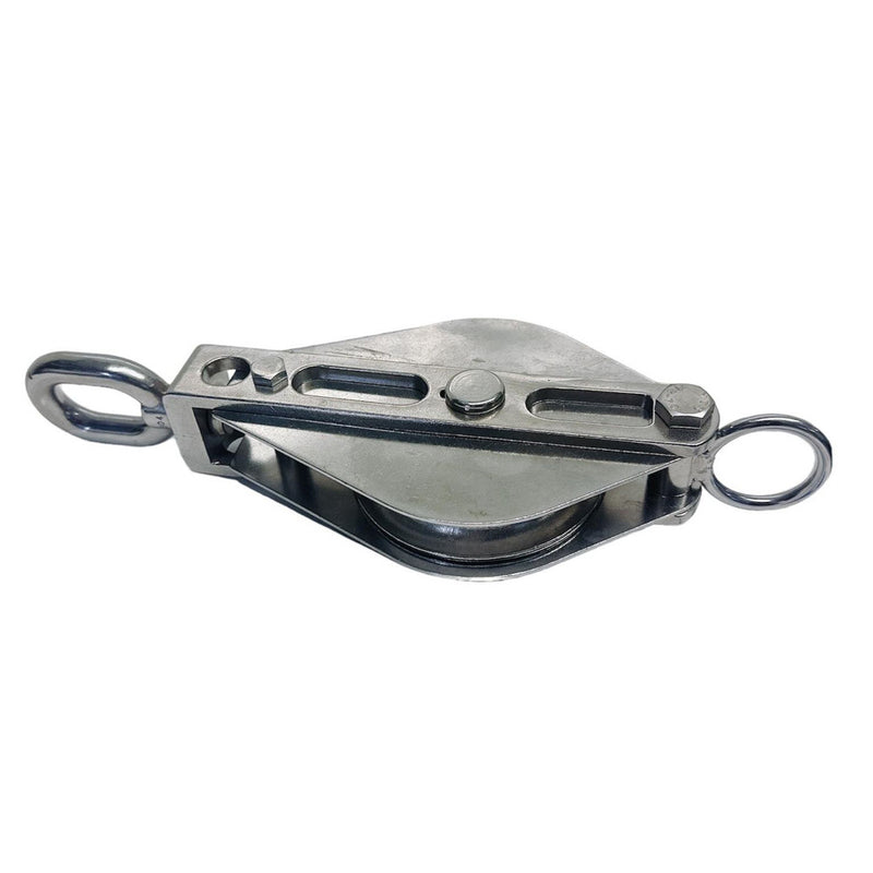 Swivel Eye Block 5" Sheave 3/4" Rope 2,000 Lbs WLL Stainless Steel T304