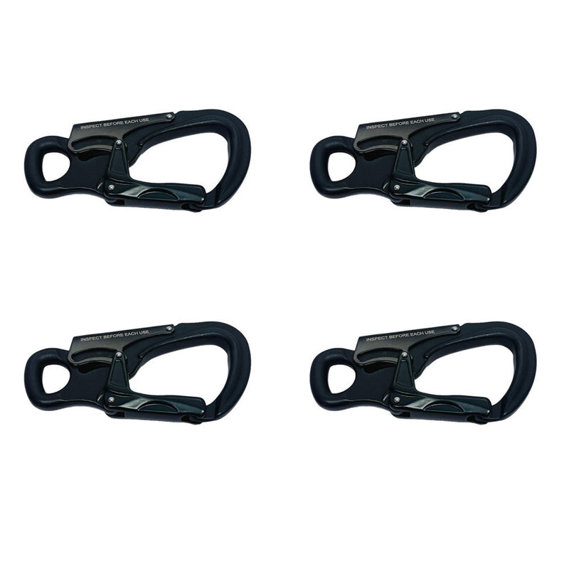 Snap Auto Locking Carabiner 32KN Aluminum Rock Climbing Carabiner D Shaped 4 Pcs