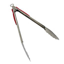 9" Stainless Steel Locking Kitchen Tongs with Plastic Grip – Utility Cooking Tongs