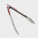 9" Stainless Steel Locking Kitchen Tongs with Plastic Grip – Utility Cooking Tongs