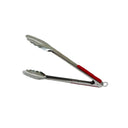 9" Stainless Steel Locking Kitchen Tongs with Plastic Grip – Utility Cooking Tongs