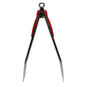 9" Stainless Steel Locking Kitchen Tongs with Plastic Grip – Utility Cooking Tongs