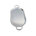 11-1/2" x 19" Stainless Steel Oval Serving Platter – Ottoman Tray with Handles for Kitchen, Parties & Decorative Display