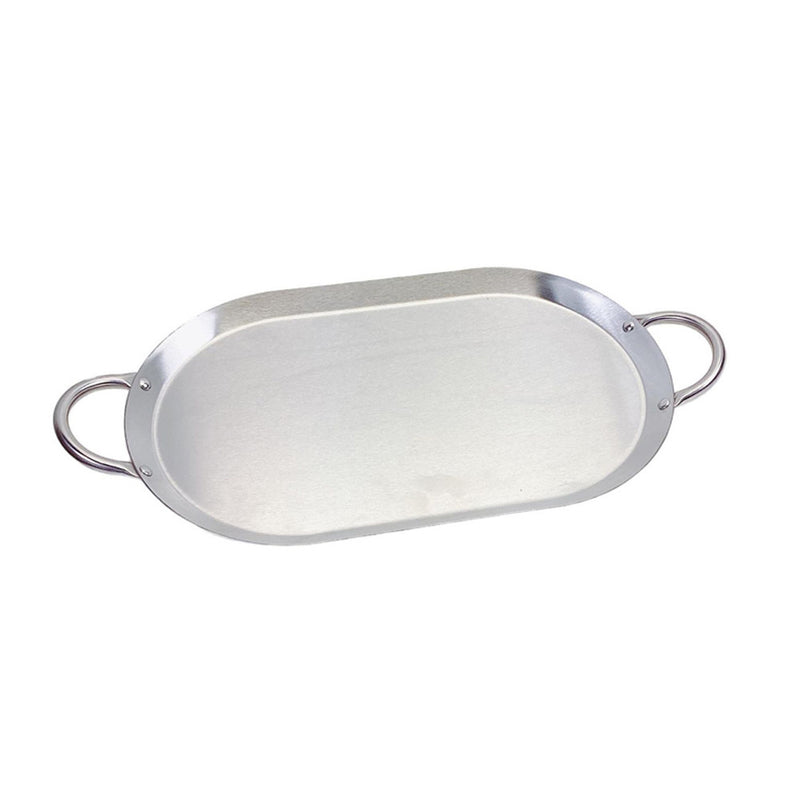 Stainless Steel Oval Serving Tray & To Warm Tortillas 11-1/2" x 19"