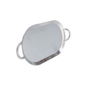 11-1/2" x 19" Stainless Steel Oval Serving Platter – Ottoman Tray with Handles for Kitchen, Parties & Decorative Display