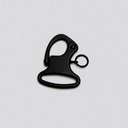 1" Matte Black Coated Solid Brass Mini Fixed Snap Shackle Quick Release 600 Lbs WLL