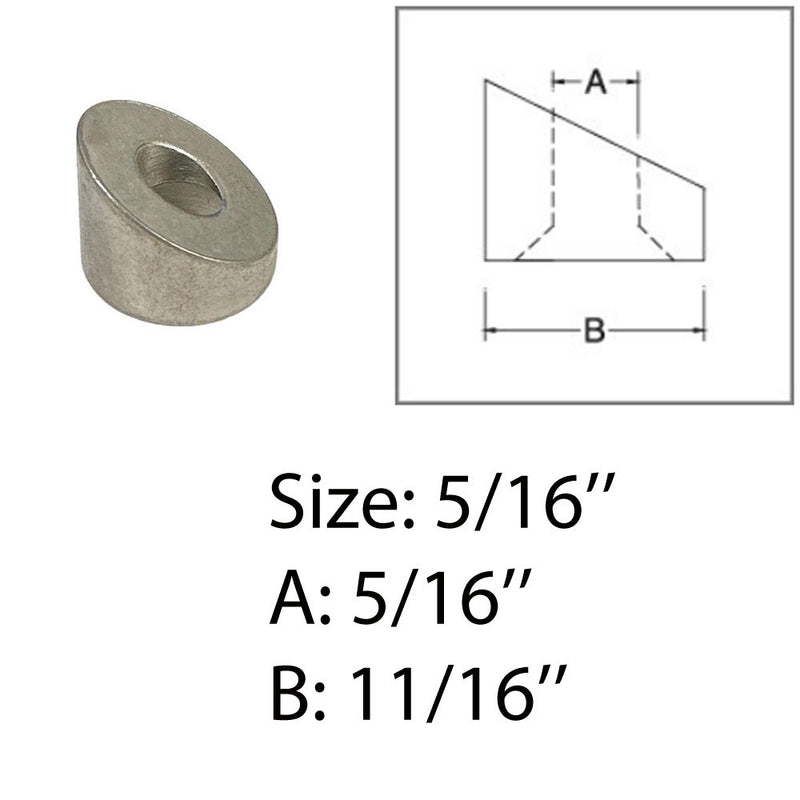Marine 5/16" 30 Degree Countersunk Angle Washer Cable Stainless Steel T316 4 Pcs