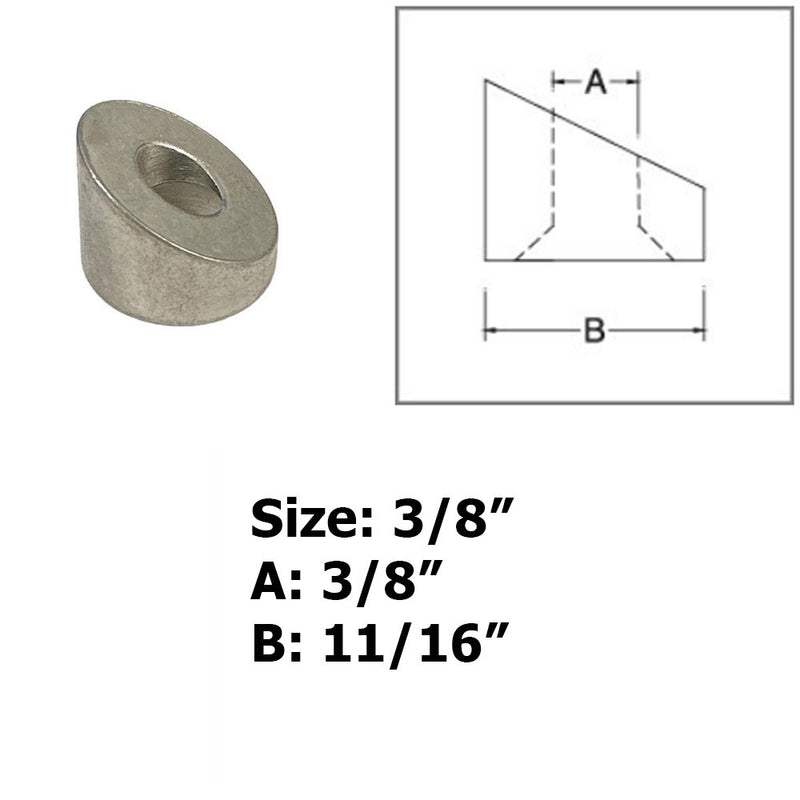 Marine 3/8" 30 Degree Countersunk Angle Washer Cable Stainless Steel T316 4 Pcs