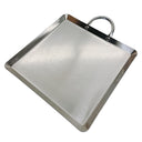 12"L x 12"W Stainless Steel Square Serving Platter, Ottoman Tray with Handle for Kitchen, Parties & Decorative Display