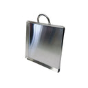 12"L x 12"W Stainless Steel Square Serving Platter, Ottoman Tray with Handle for Kitchen, Parties & Decorative Display