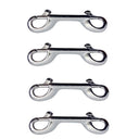 Stainless Steel 4"L Marine Double Bolt Snap Double Sided Trigger Snaps 4 Pcs