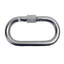 3/8" Carabiner Clip Spring Snap Hook Oval Shape W/ Lock Nut Stainless Steel 4Pcs