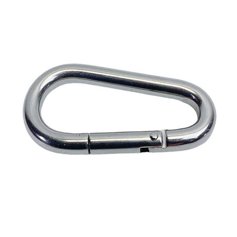 Marine 1/4" Pear Shape Snap Hook Carabiner Connector Stainless Steel T316 4 Pcs